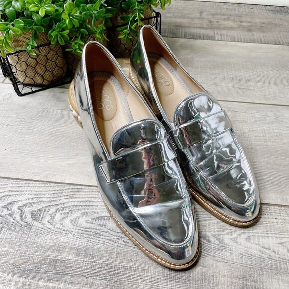Franco Sarto Metallic Silver Flats - Picture 1 of 7